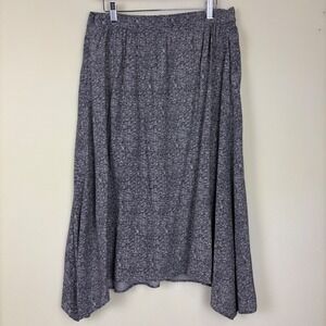 Eileen Fisher Womens‎ Skirt SZ Medium Gray Chevron Fall Modern Contemporary Work
